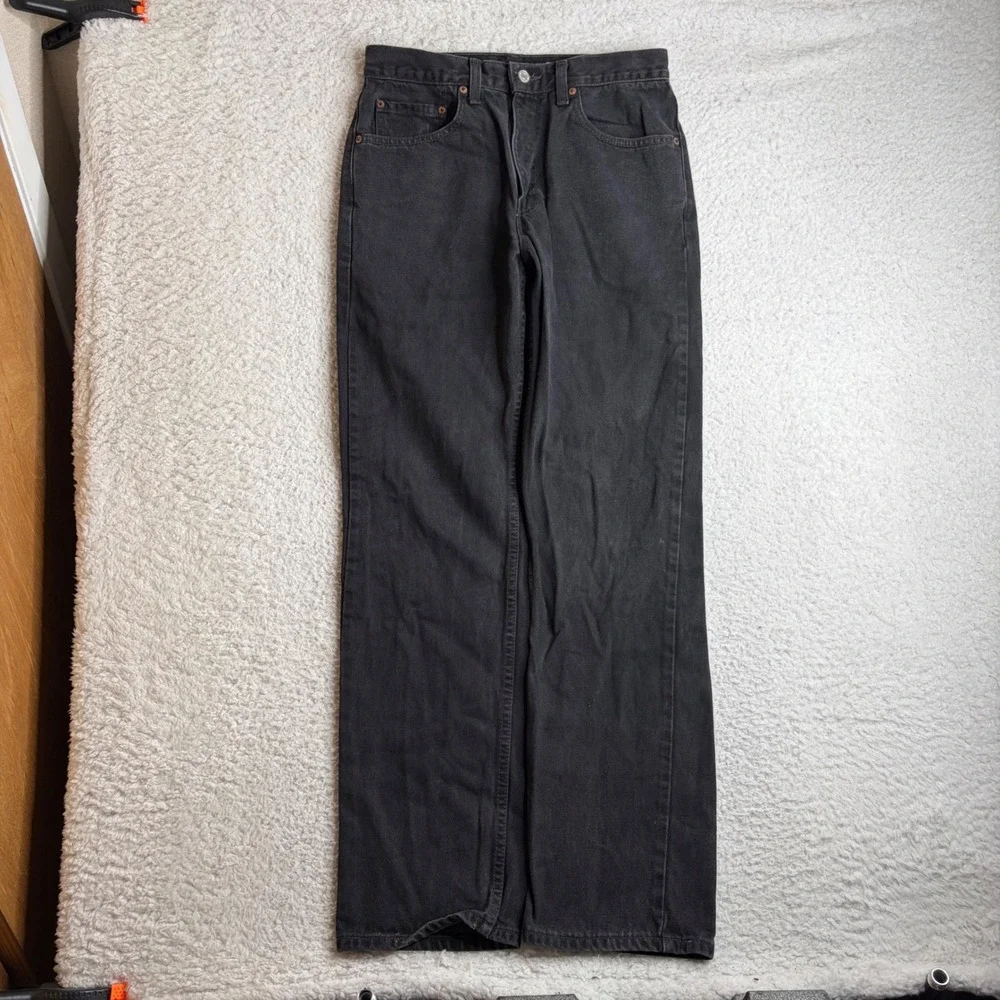 Vintage Levis 505 Mens 32x32 (30x32) Faded Black Straight Leg Jeans 1999